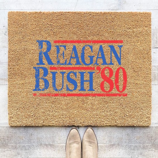 Discover Vintage Ronald Reagan George Bush 1980 Coir Doormats