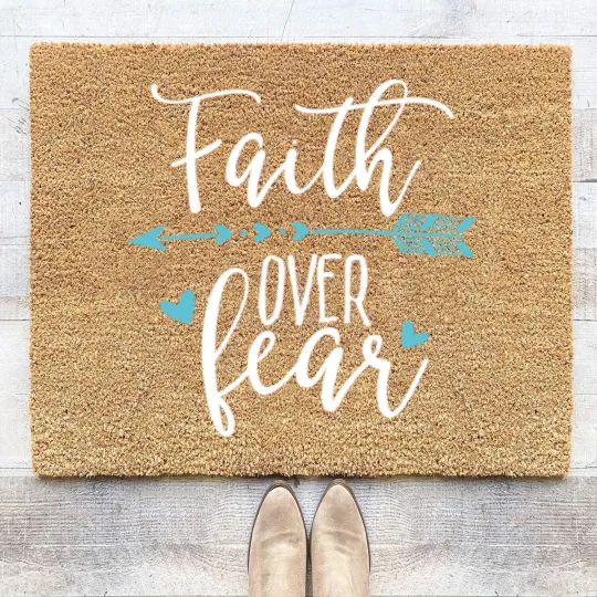 Discover Faith Over Fear - Faith Over Fear Apparel Coir Doormats