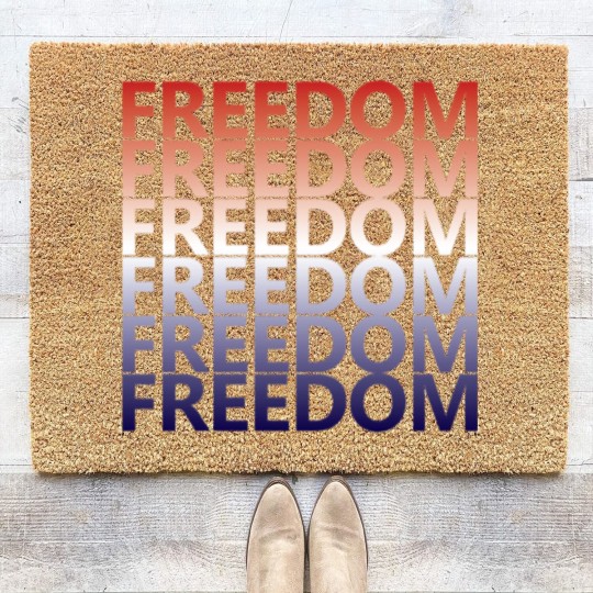 Discover Freedom Graphic Patriotic Coir Doormats
