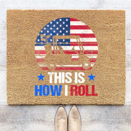Discover Golf Cart This Is How I Roll USA Flag Golfer 4th Of July Coir Doormats