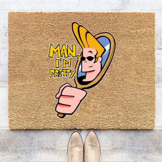Discover Johnny Bravo™ "Man, I'm Pretty." Quote Essential Coir Doormats