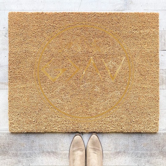 Discover God is Greater Than The High And Lows Coir Doormats