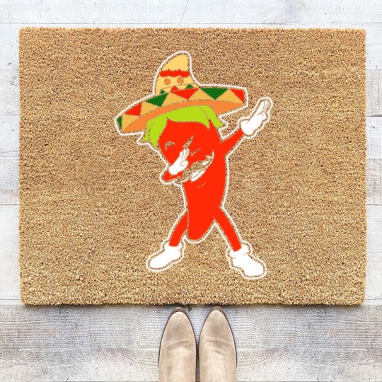 Discover Chili Dabbing Pepper Mexican Hot Jalapeno Dab Gift Coir Doormats