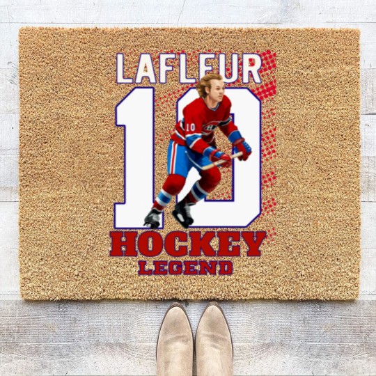 Discover Guy Lafleur 10 Canadian Hockey Legend Classic Coir Doormats