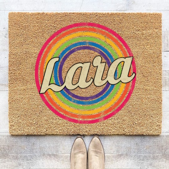Discover Lara - Retro Rainbow Faded-Style - Lara - Coir Doormats