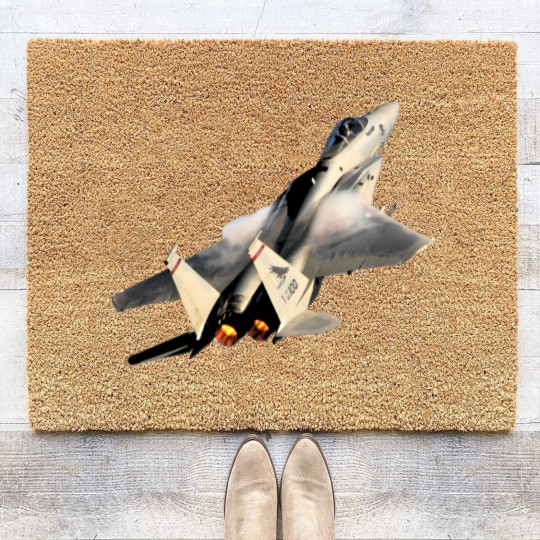 Discover F-15C Eagle afterburner no background - F 15 Eagle - Coir Doormats