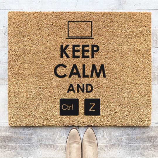 Discover keep calm and ctrl z Coir Doormats