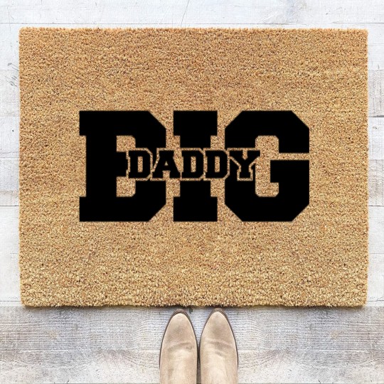 Discover Big Daddy father's day Dad father hero logo Coir Doormats