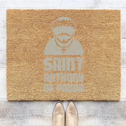 Discover Catholic St Anthony Coir Doormats