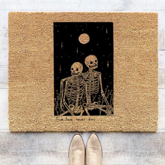 Discover true love never dies - Skeletons - Coir Doormats