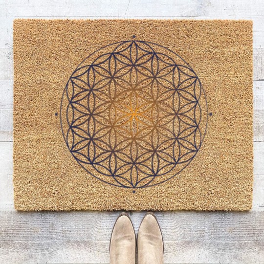 Discover Sacred Geometry Flower of Life - Sacred Geometry - Coir Doormats