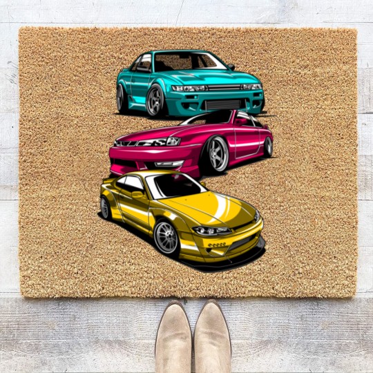 Discover JDM Legend Retro Gaming Racecar Tuning Car Coir Doormats