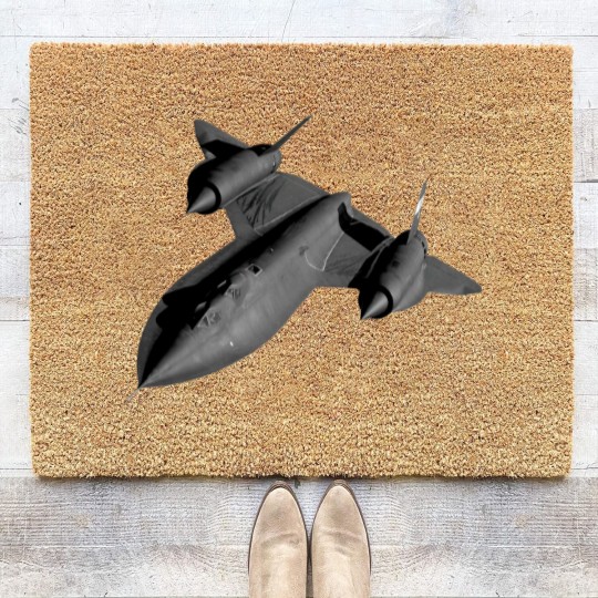 Discover SR-71B Blackbird Flying - Flying - Coir Doormats