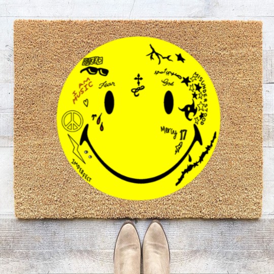Discover Lil Wayne Tattoo Smiley Coir Doormats