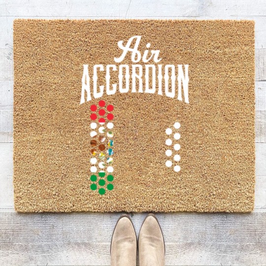 Discover Air Accordion Mexico Mexican Flag Coir Doormats