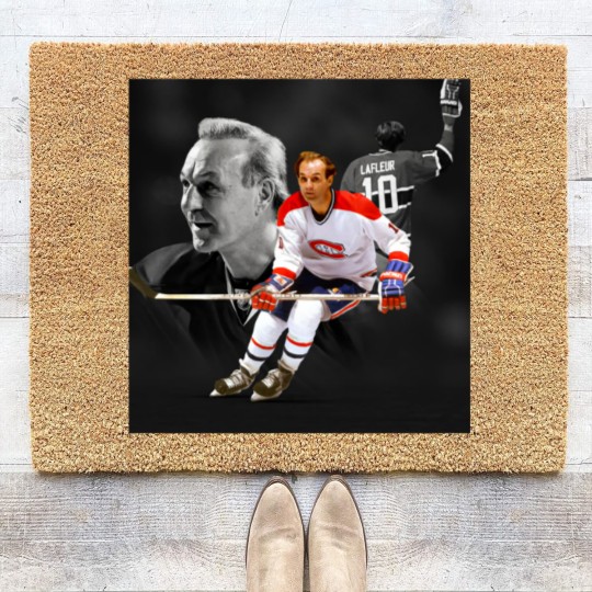 Discover Guy Lafleur 10 Canadian Hockey Legend Classic Coir Doormats