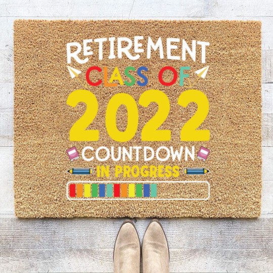 Discover Retirement Class Of 2022 Countdown In Progress Coir Doormats
