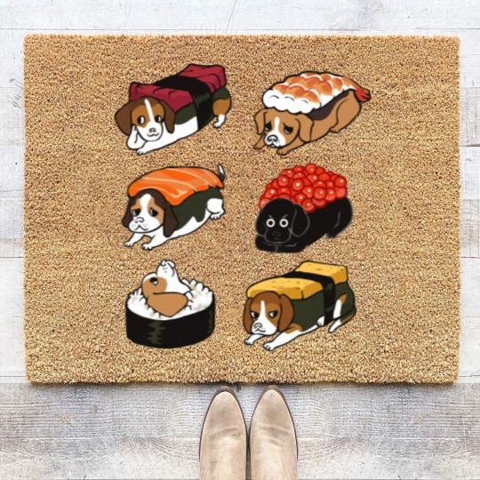 Discover Sushi Beagle - Beagle - Coir Doormats