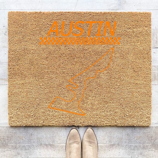 Discover Race Track In Austin Car Racing Circuit Fan Gift T Coir Doormats