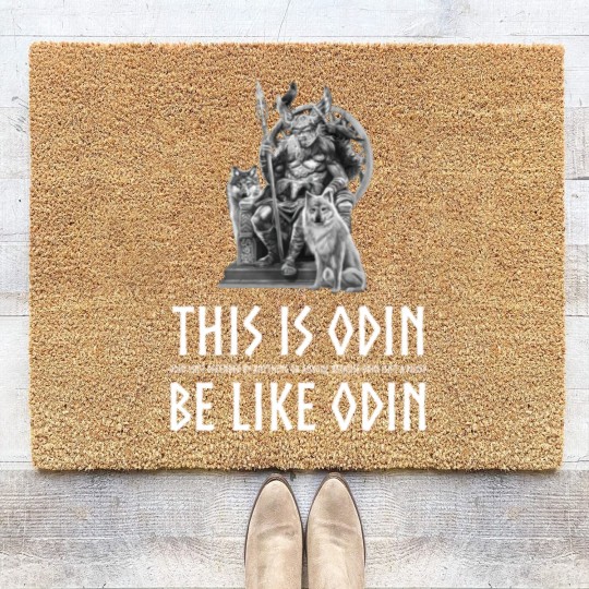Discover Anti Socialism - Masculine Alpha Male Viking Mythology - Odin isn't offended by anything or anyone because Odin isn't a pussy - Anti Socialism - Coir Doormats