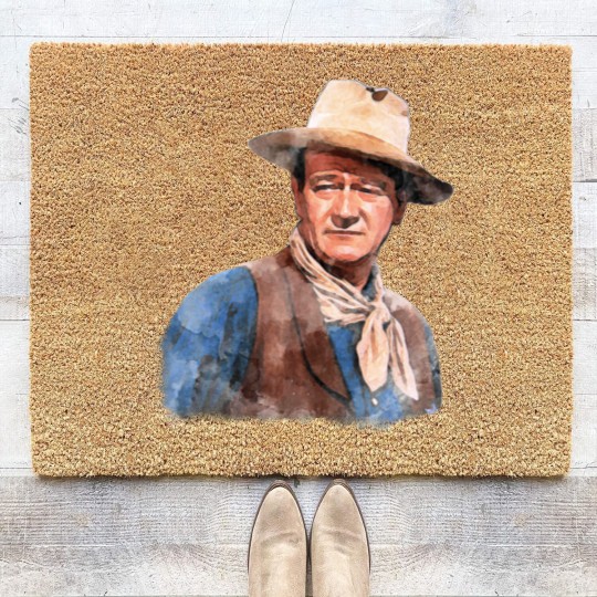 Discover John Wayne "The Duke" - Watercolor - John Wayne - Coir Doormats