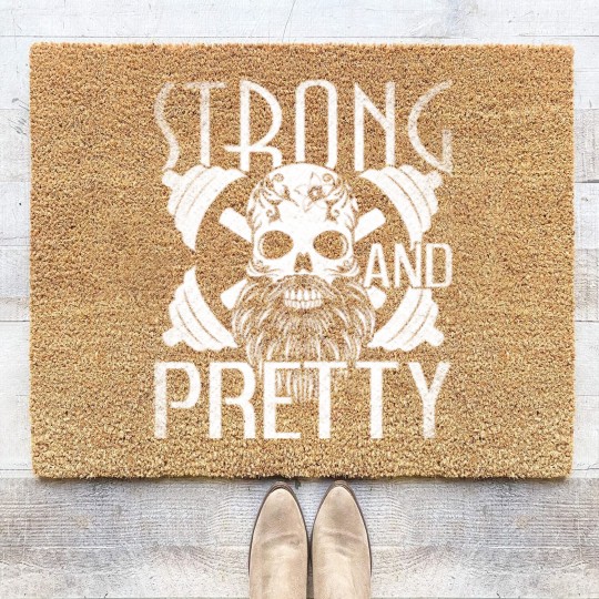 Discover Strong and Pretty Strongman Gym Vintage - Strong And Pretty - Coir Doormats