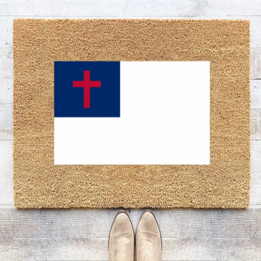 Discover Christian Flag Coir Doormats