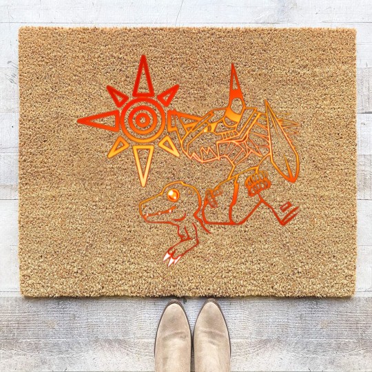 Discover Crest of Courage - Digimon - Coir Doormats