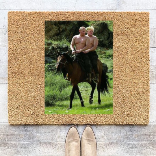 Discover Trump Putin Meme Coir Doormats Russian Putin Riding A Horse With Donald Trump Meme