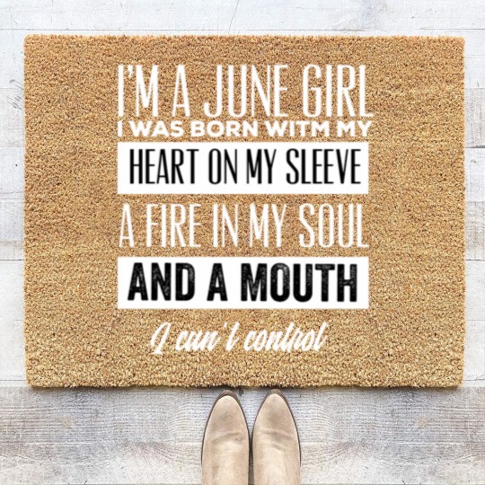 Discover Im a june girl - June Girl - Coir Doormats