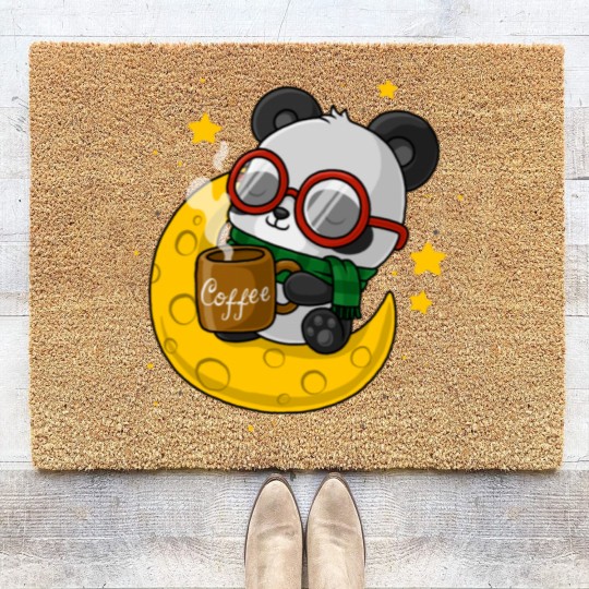 Discover Coffee Panda Coir Doormats