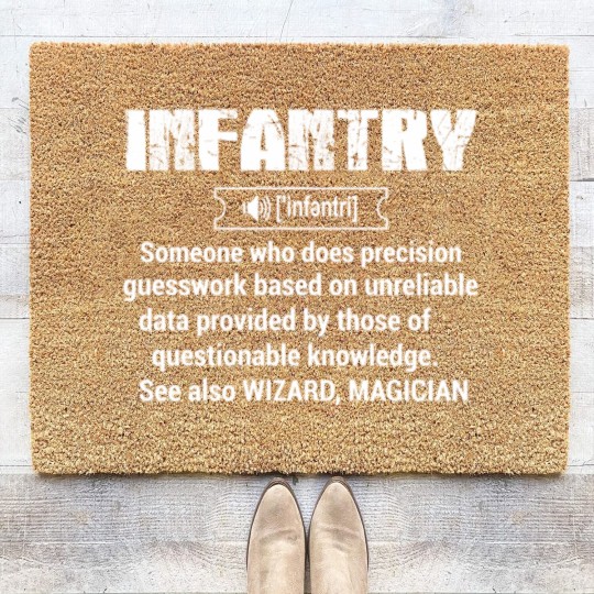 Discover infantry, army infantry, veteran infantry, light i Coir Doormats