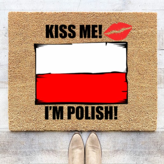 Discover Kiss Me I'm Polish Coir Doormats