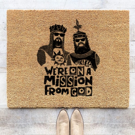Discover The Blues Brethren - Monty Python And The Holy Grail - Coir Doormats