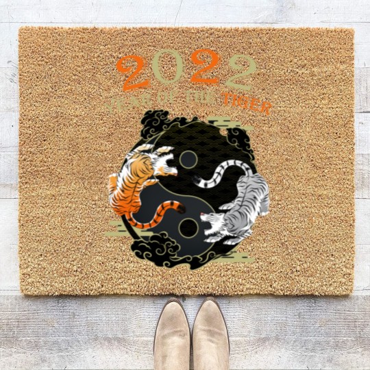 Discover Happy Great Chinese New Year 2022 Year Of The Tiger Coir Doormats