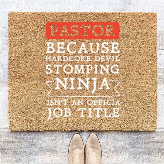 Discover pastor because hardcore devil stomping ninja isnt Coir Doormats
