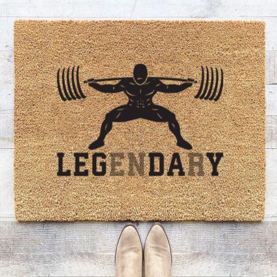 Discover LEGENDARY - Leg Day - Squat Coir Doormats