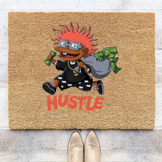 Discover Hustle Rugrats Unisex Coir Doormats Match Jordan 12 Utility Grind