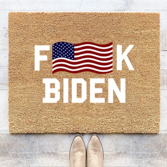 Discover Anti Joe Biden F American Falg K Biden Coir Doormats