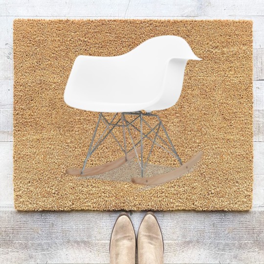 Discover Vintage furniture eames molded plastic armchair rocker - Funny - Coir Doormats