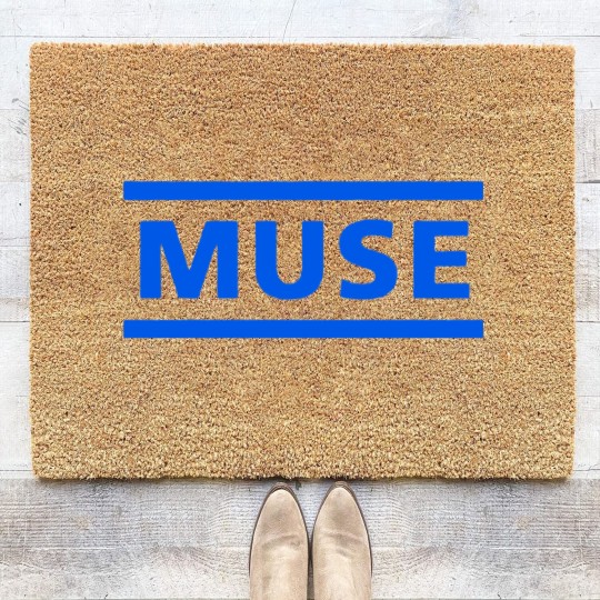 Discover Muse Unisex Coir Doormats: Dark Blue Logo