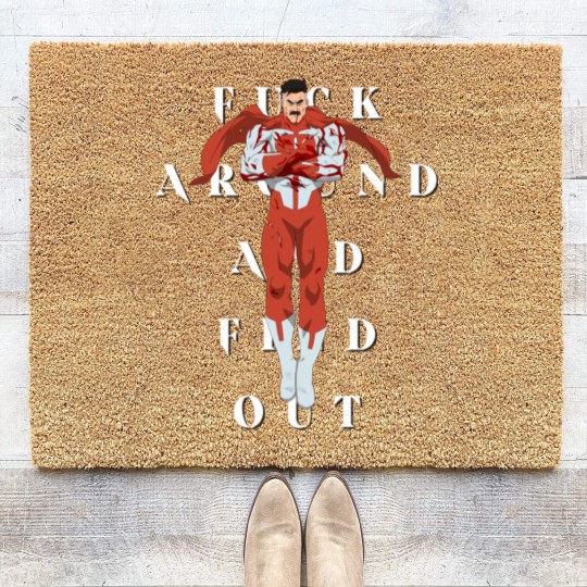 Discover F Around and Find Out - Omni Man - Coir Doormats
