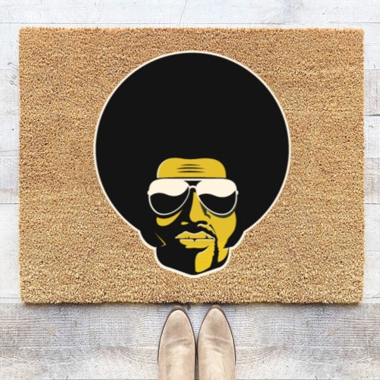 Discover Black Man, Afro, Retro, Legend, African American Coir Doormats