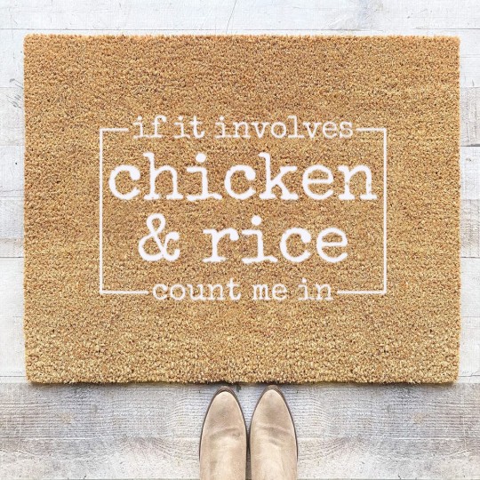 Discover Bodybuilding Fitness Chicken Rice Coir Doormats