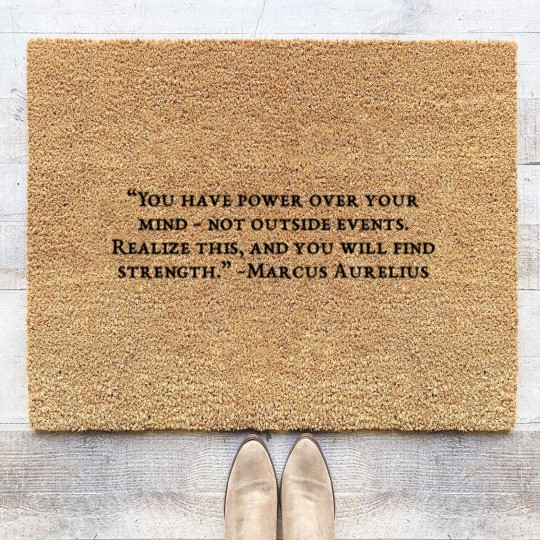 Discover Philosopher’s Saying Coir Doormats