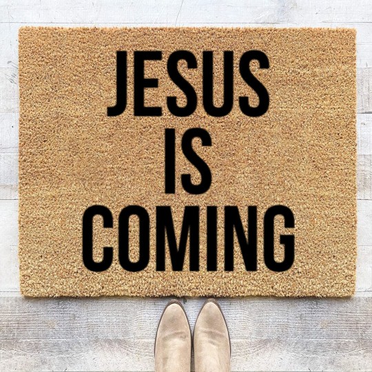 Discover JESUS IS COMING Coir Doormats