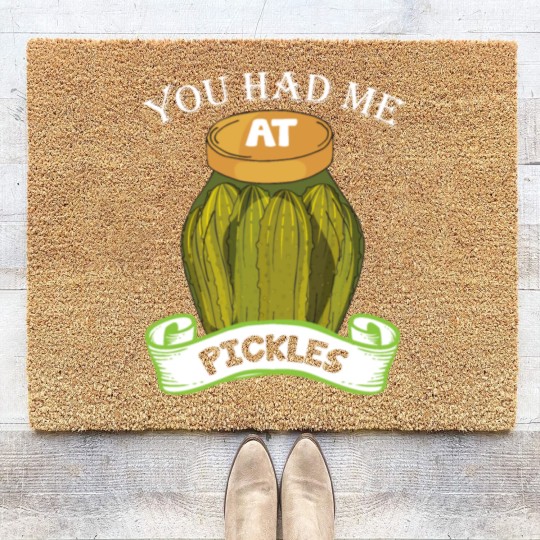 Discover Pickles vegetarian Gift For Pickle Lovers Coir Doormats