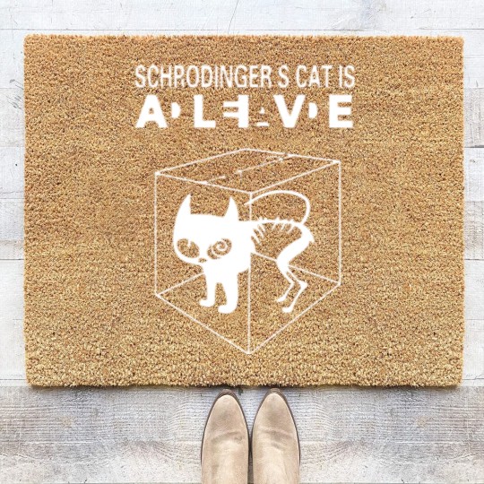 Discover Cat Dead Alive Schrodinger s Coir Doormats