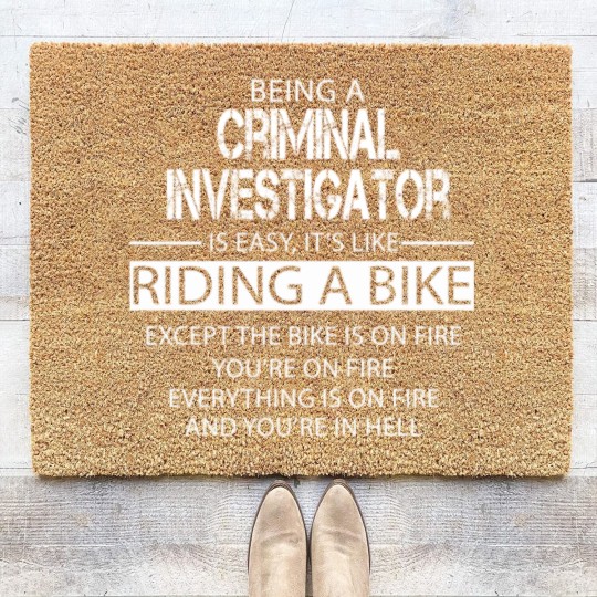 Discover Criminal Investigator Coir Doormats