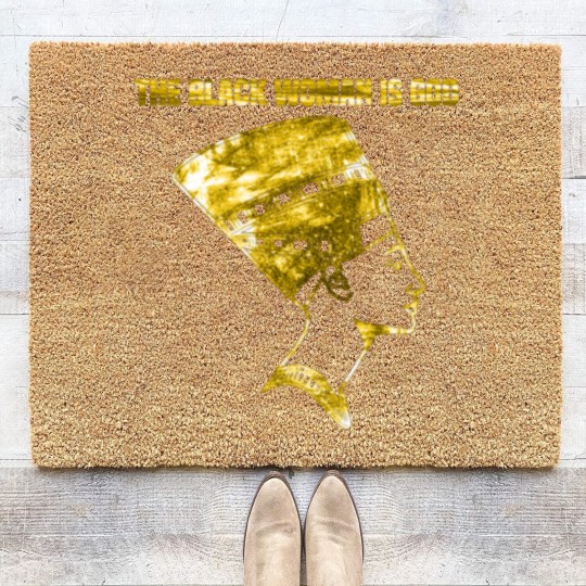 Discover The Black Woman is God Coir Doormats